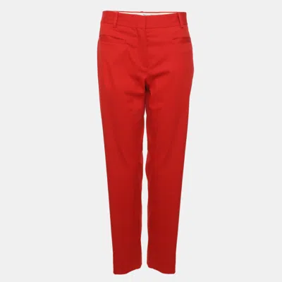 Pre-owned Dior Red Cotton Trouser S
