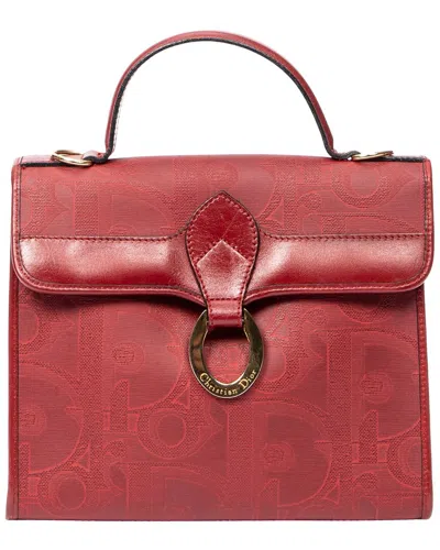 Dior Red Issimo Coated Canvas Flap Top Handle (authentic Pre-loved)