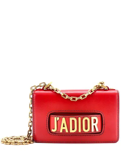 Dior Red Sheep Leather J'a Flap Bag Mini (authentic Pre-loved)