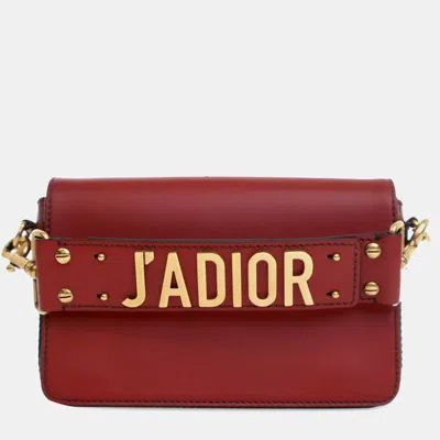 Pre-owned Dior Red Smooth Calfskin J A Flap Bag