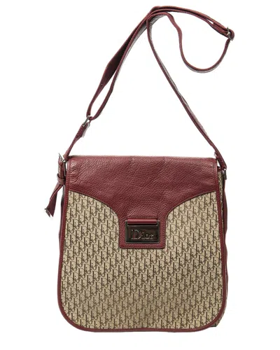 Dior Red/beige Issimo Street Chic Flap Messenger (authentic Pre-loved) In Brown