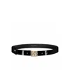 Dior Refined Leather Belt In Black