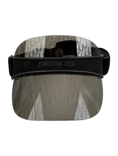 Pre-owned Dior Reflective Visor Adjustable Hat In Black