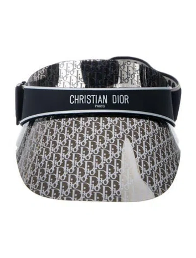 Pre-owned Dior Reflective Visor Adjustable Hat In Blue
