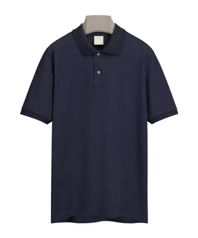 Dior Regimental Polo Shirt, Regular Fit In Blue