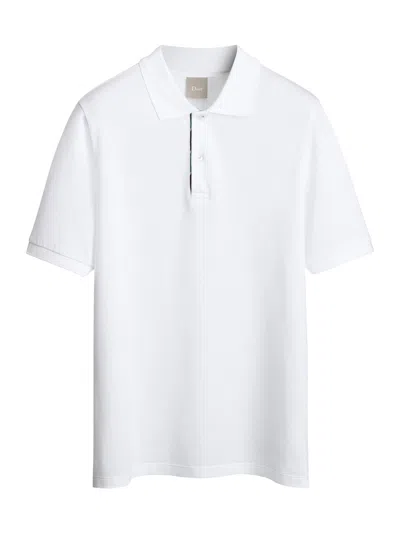 Dior Regimental Polo Shirt, Regular Fit In White