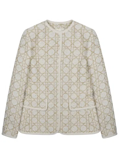 Dior Regular Fit Wool-blend Blazer In Beige