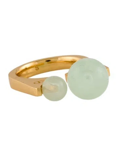Pre-owned Dior Resin New Lock Cocktail Ring In Blue