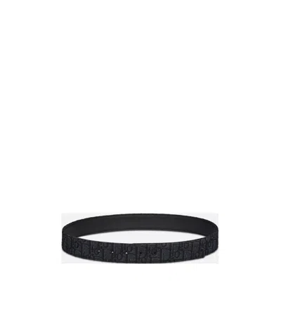 Dior Reversible Belt Strap Belt In Black
