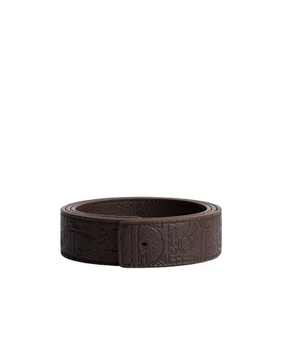 Dior Reversible Belt Strap In Brown