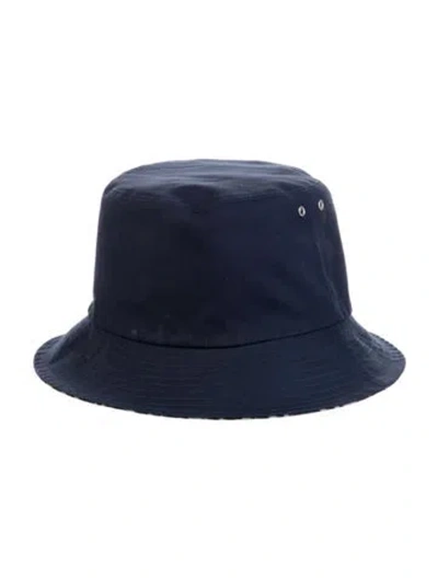 Pre-owned Dior Reversible Bucket Hat In Blue