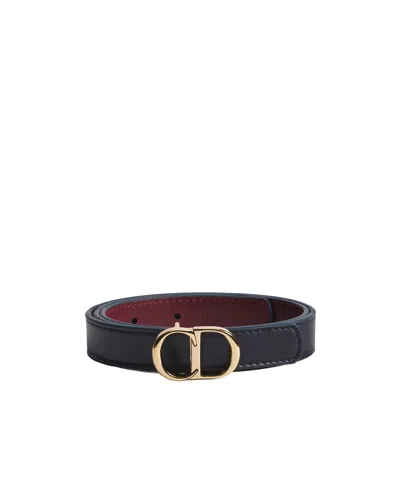 Dior Reversible Cd Icon Belt In Black