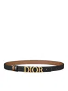 Dior Dream Reversible Leather Belt In Black