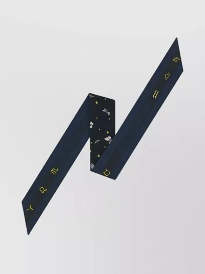 Dior Reversible Floral Pattern Scarf With Pointed Ends