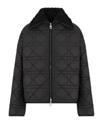 Dior Reversible Macrocannage Peacoat In Black