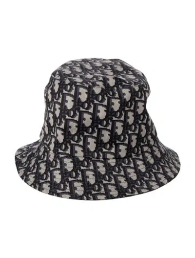 Pre-owned Dior Reversible Nylon Teddy Hat In Blue