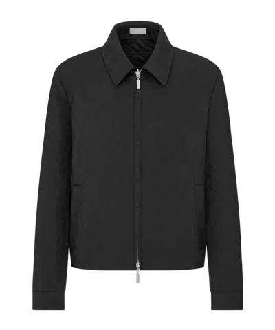 Dior Reversible Zipped Jacket With Lily Of The Valley Jacquard In Black