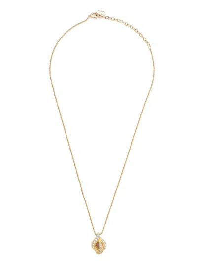 Pre-owned Dior Rhinestone Necklace Set In 金色