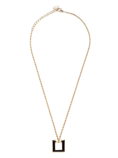 Pre-owned Dior Rhinestone Necklace Set In Gold