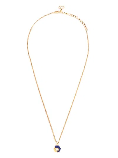 Pre-owned Dior Rhinestone Pendant Necklace In 金色