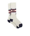 Dior Rib Logo Socks In White