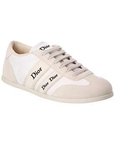 Dior Ribbon Canvas & Suede Sneaker In Neutral