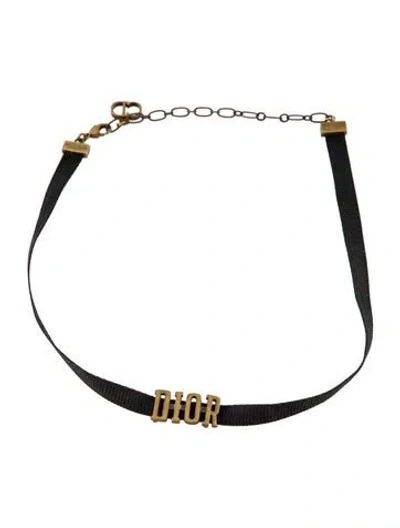 Pre-owned Dior Ribbon Dio(r)evolution Choker Necklace, 14.5" In Multicolor