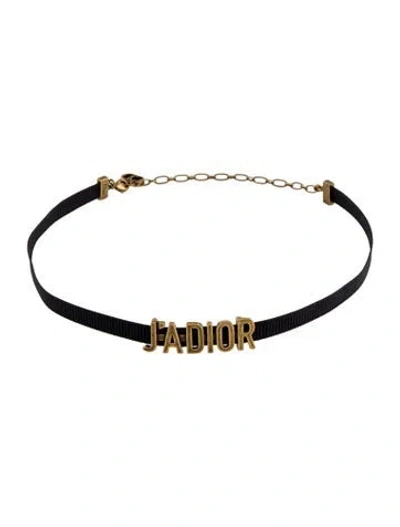 Pre-owned Dior Ribbon J'a Choker Necklace, 14.75" In Multi