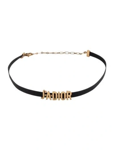 Pre-owned Dior Ribbon J'a Choker Necklace, 15" In Multicolor