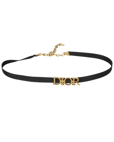 Dior Ribbon J'adore Choker Necklace (authentic Pre-loved) In Black