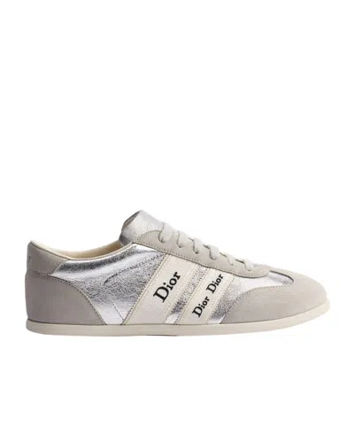 Dior Ribbon Sneaker In Silver