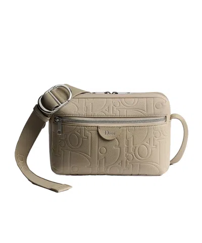Dior Rider Zipped Messenger Bag In Neutral