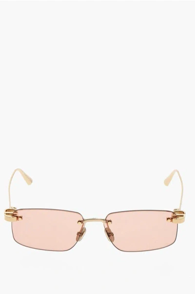 Dior Rimless C S4u Sunglasses With Colored Lenses And Golden