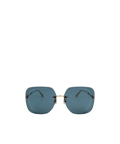 Dior Rimless Sunglasses In Blue