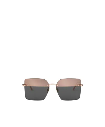 Dior Rimless Sunglasses In Gray