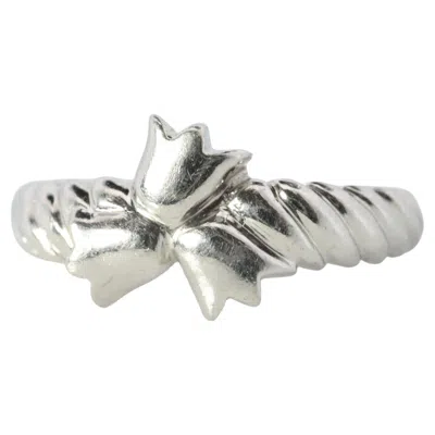 Pre-owned Dior Ring. Christian  Platinum Pt900 Three Bell Band. Minimalist Ring In Multi