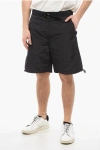 Dior Rip-stop Shorts With Buckle And Drawstrings In Black