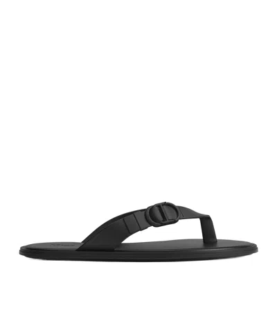Dior Rivage Thong Sandal In Animal Print