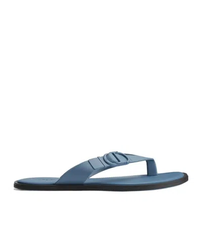 Dior Rivage Thong Sandal In Blue