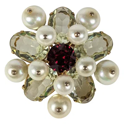 Pre-owned Dior Roger Jean Pierre For Christian  Crest Brooch In Multi