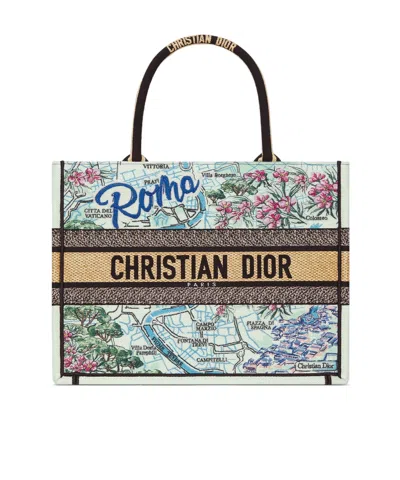 Dior Roma  Souvenir Medium  Book Tote In Multi
