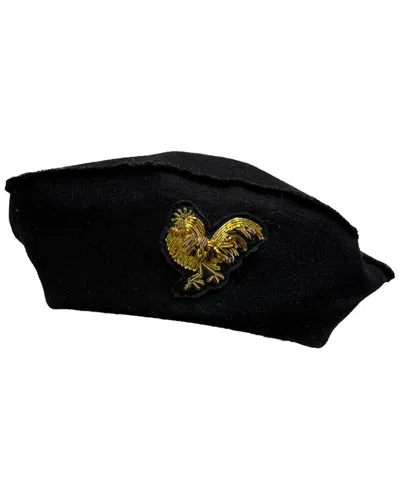 Pre-owned Dior Rooster-embellished Beret (authentic Pre-loved)