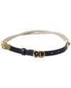 Dior C'est Rope & Leather Belt In Black