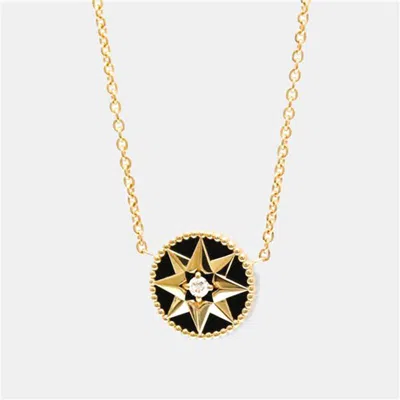 Pre-owned Dior Rose Des Vents 18k Rose Gold And Diamond Pendant Necklace