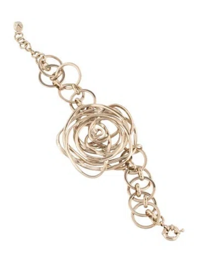 Pre-owned Dior Rose Link Bracelet, 8" In Multicolor