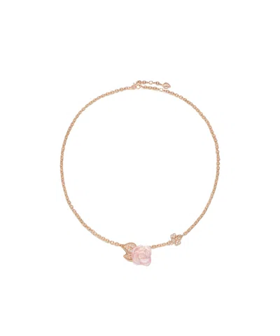 Dior Rose Necklace In Gold