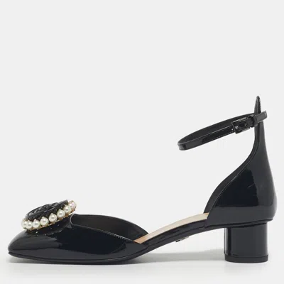 Pre-owned Dior Rose Pumps Size 37 In Black