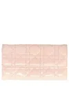 Dior Rose Sheep Leather Cannage Quilted Lady Wallet (authentic Pre-loved) In Brown