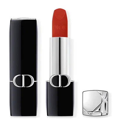 Dior Rouge  Couture Colour Velvet-matte Refillable Lipstick In Red
