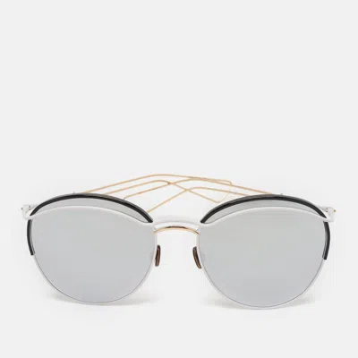 Pre-owned Dior Round Aviator Sunglasses In Grey